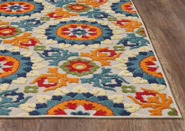 KAS Rugs Calla Ivory/Multi Manor 5'x7' Area Rug-3