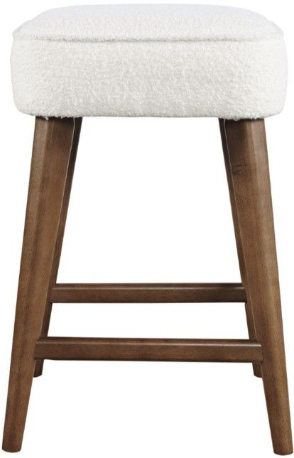 Jofran Inc. Urban Archive Wes Walnut/White Backless Counter Stool-2
