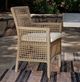 Classic Home Brisbane Natural Rope Outdoor Dining Chair with Cushion-1