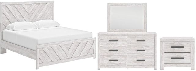 Cayboni 6 Piece Queen Panel Bedroom - Whitewash