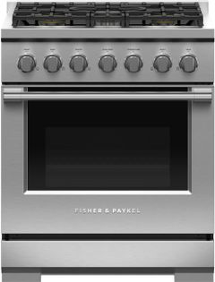 Fisher & Paykel Series 7 30" Stainless Steel Pro Style Natural Gas Range