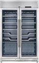 FORNO® Abruzzo Series Alta Qualita 48" 24 Cu. Ft. Stainless Steel Dual Zone Wine Cooler with Clear Acrylic Holders-0