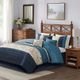 Olliix by Madison Park Serene 7 Piece Navy California King Embroidered Comforter Set-1