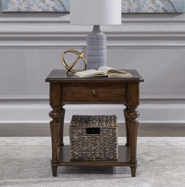 Liberty Furniture Arden Road Satin Cherry End Table-1