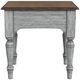 Flexsteel® Plymouth® Brown Top End Table with Distressed Graywash Base-3