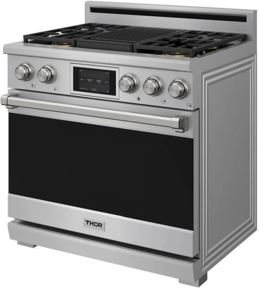 Thor Kitchen® X Series 36" Stainless Steel Freestanding Pro Style Dual Fuel LP Gas Range-3