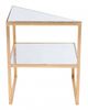Zuo® Modern Planes Mirror Top Side Table with Gold Framework -3