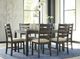 Signature Design by Ashley® Rokane 7-Piece Dark Brown Dining Table Set-2