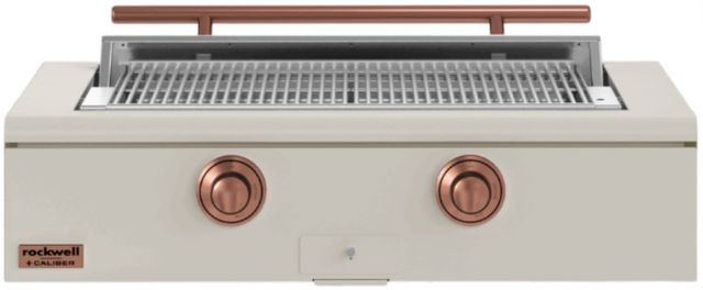Caliber™ Rockwell Social 2-Burner Antique White Built-In Natural Gas Grill with Copper Hardware-0