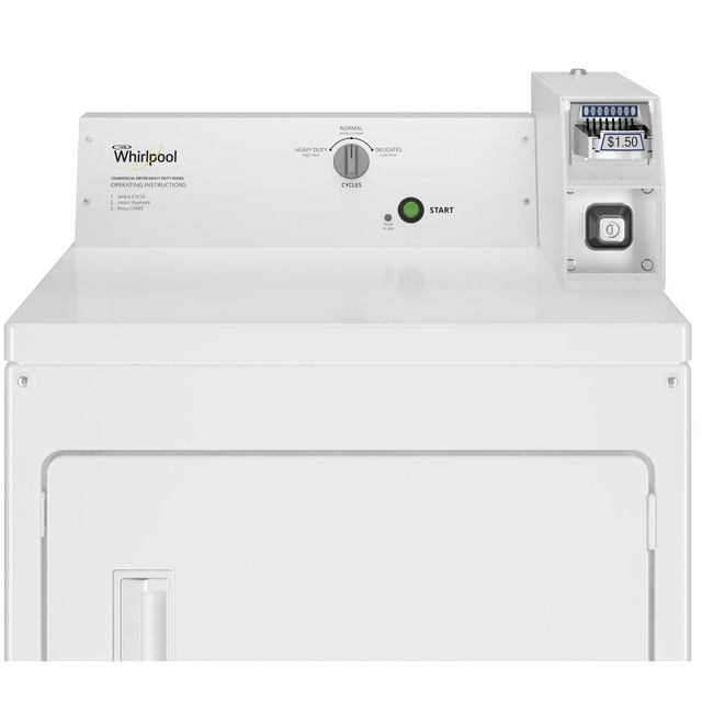 Whirlpool® Commercial White Gas Dryer-1