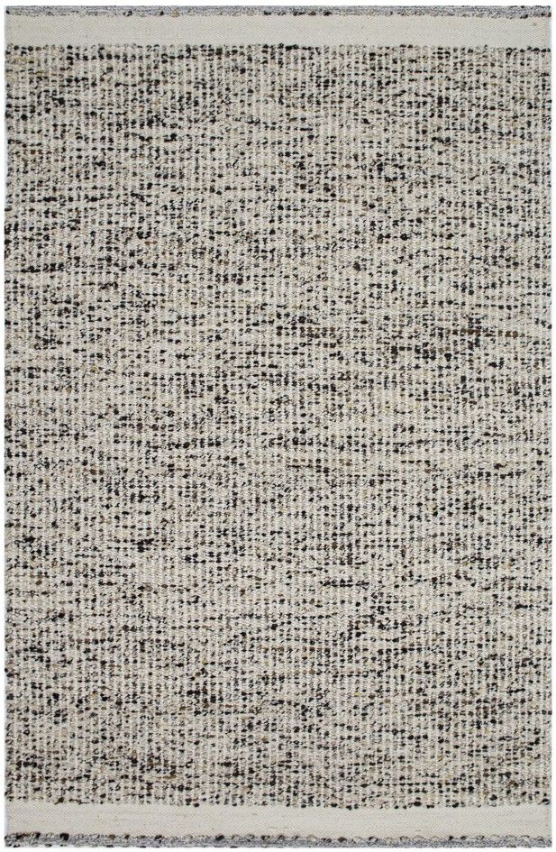 KAS Rugs Darcy Ivory Espresso 5'x8' Area Rug-0