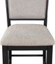 Crown Mark Fulton Black/Light Gray Counter Height Dining Side Chair-1