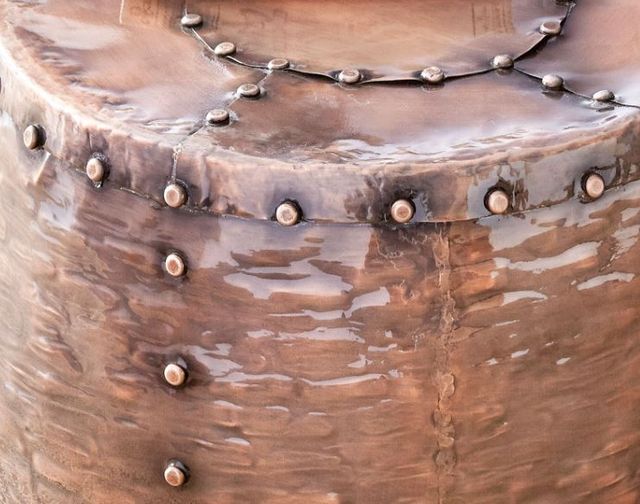 Steve Silver Co. Cooper Hammered Copper End Table-1