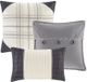 Olliix by Madison Park 6 Piece Grey Full/Queen Ridge Reversible Herringbone Coverlet Set-3