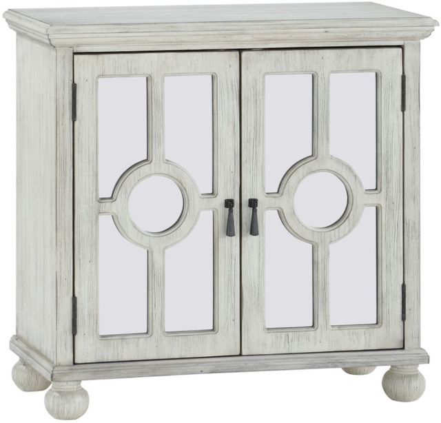 Homelegance® Polly Antique White Accent Chest with Mirror-0