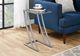 Monarch Specialties Inc. Tempered Glass Top Accent Table with Z-Shaped Silver Metal Base -1