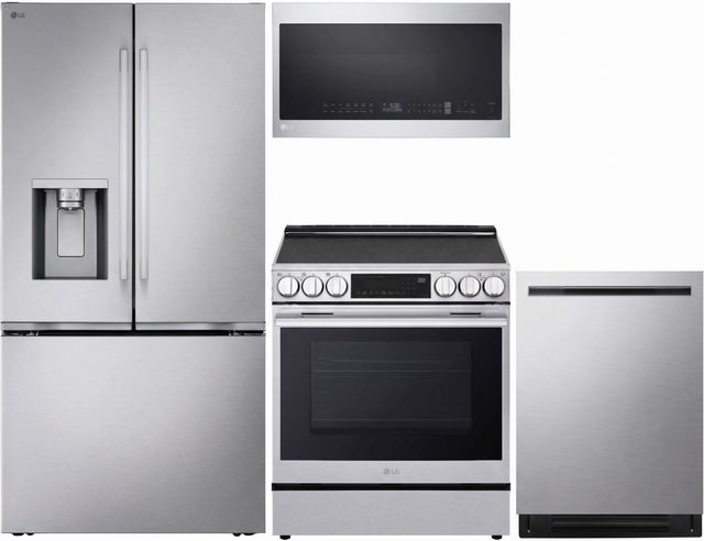 LG 4 Piece PrintProof® Stainless Steel Electric Kitchen Package-0