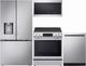 LG 4 Piece PrintProof® Stainless Steel Electric Kitchen Package-0