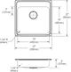 Elkay Lustertone® Classic Lustrous Satin 22" x 22" x 5" 1-Hole Single Bowl Drop-In ADA Sink-1