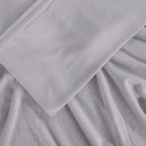 BEDGEAR® Flannel Performance® 4-Piece Light Gray Split King/Split California King Sheet Set-2