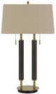 Cal® Lighting & Accessories Avellino Antique Brass/Expresso Desk Lamp-0