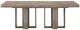 Universal Explore Home™ Del Monte Weathered Oak Dining Table with Antique Satin Brass Base-2