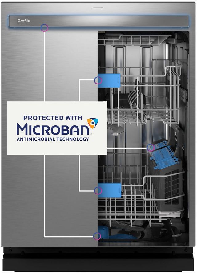 GE Profile™ 24" Fingerprint Resistant Stainless Steel Built-In Top Control Dishwasher-3