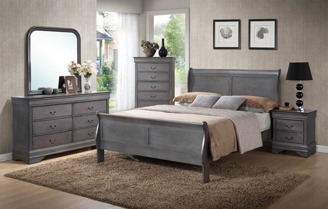 Bernards Grayson Grey Mirror-1