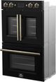 FORNO® Asti Alta Qualitia 30" Black Double Electric Wall Oven-1