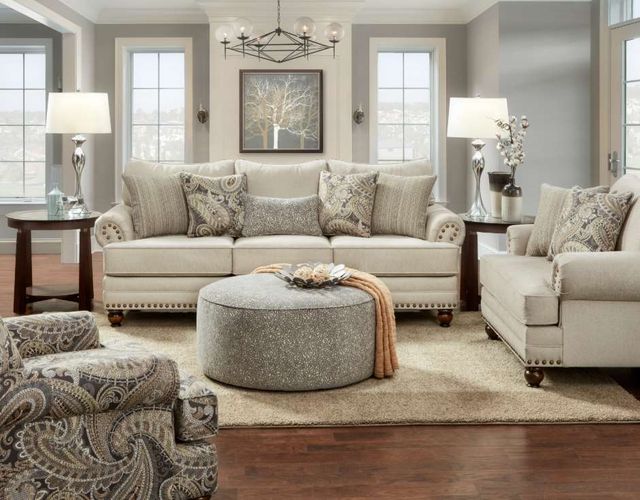 Fusion Furniture Carys Doe Beige Sofa-1