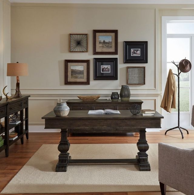 Liberty Furniture Paradise Valley 2-Piece Saddle Brown Desk Set-1