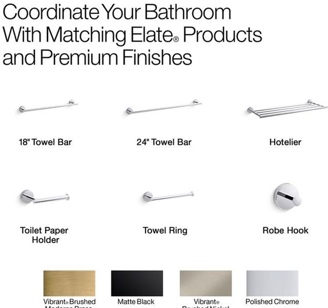 KOHLER® Elate® Vibrant Brushed Moderne Brass Double Toilet Paper Holder-2