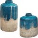 Uttermost® Coastal Cascade 2-Piece Beige/Ocean Blue Vase Set-3