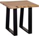 Porter International Designs Manzanita Natural End Table with Black Trapezoid Base-0
