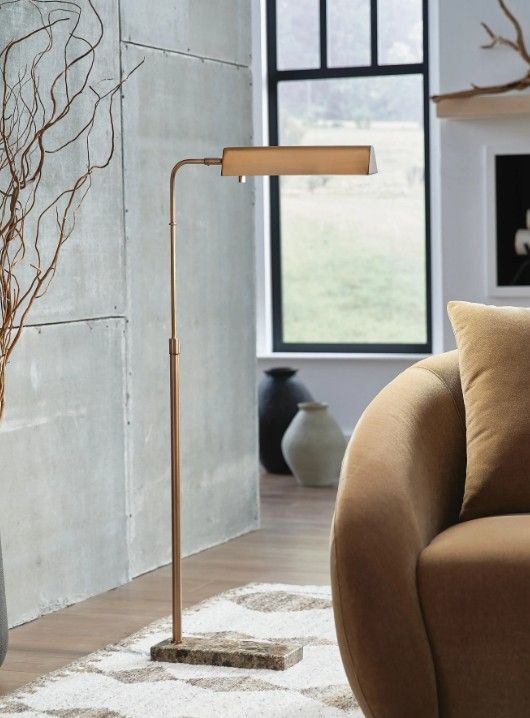 Signature Design by Ashley® Yafe Bronze Floor Lamp-1