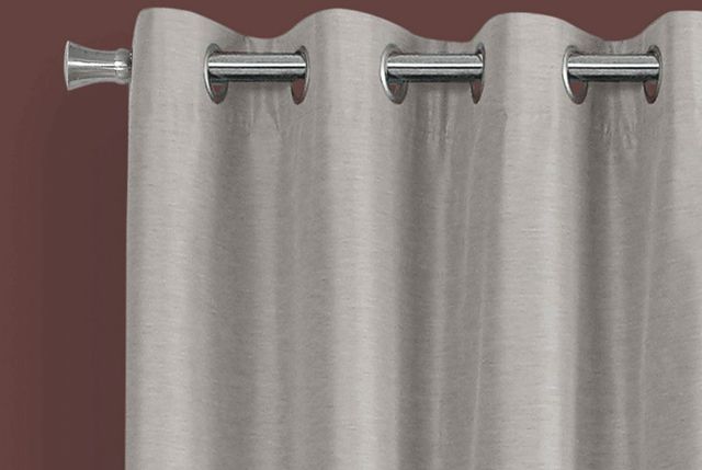 Monarch Specialties Inc. 2-Piece Silver 52" x 84" Solid Blackout Curtain Panel Set-4