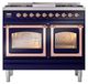 Ilve® Nostalgie II Noblesse 40'' Midnight Blue Pro Style Dual Fuel Range with Copper Trim-1