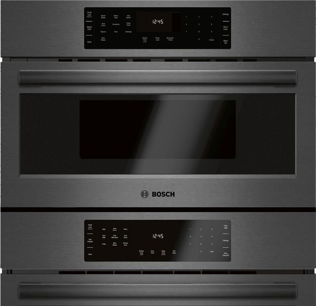 Bosch 800 Series 30" Black Stainless Steel Oven/Microwave Combination Electric Wall Oven-1
