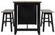 Jofran Inc. Madison County 3-Piece Vintage Black Counter Dining Set-2