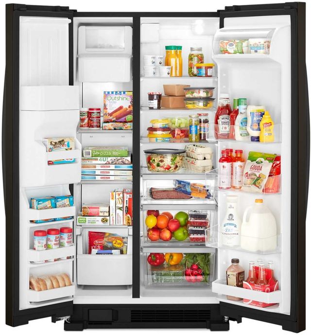 Whirlpool® 33" 21.4 Cu. Ft. Black Stainless Side-by-Side Refrigerator-2