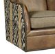 King Hickory Customizable Grayson Leather and Fabric Swivel Glider-1