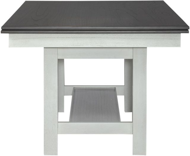 Liberty Furniture Brook Bay 6-Piece Carbon Gray/Textured White Trestle Dining Set-2