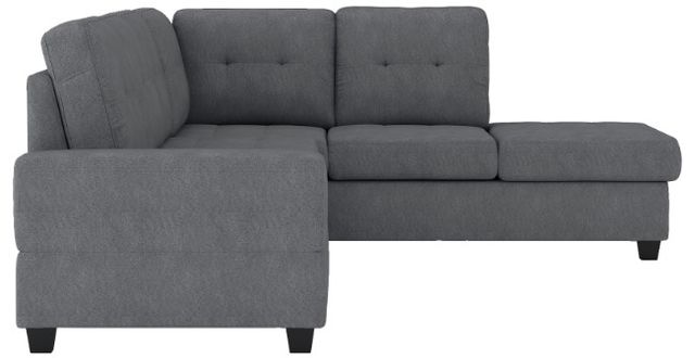 Homelegance® Maston 3-Piece Dark Gray L-Shape Reversible Sectional with Ottoman-3