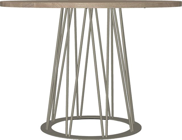 Amisco Customizable Calypso Solid Birch Round Dining Table Top with Metal Base-2