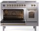 Ilve® Nostalgie II Series 48" Stainless Steel Pro Style Dual Fuel Range-2