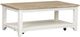 Liberty Furniture Summerville Wirebrushed Gray Cocktail Table with Soft White Wash Base-0
