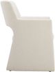 Zuo® Modern Minet Linen White Dining Arm Chair-2