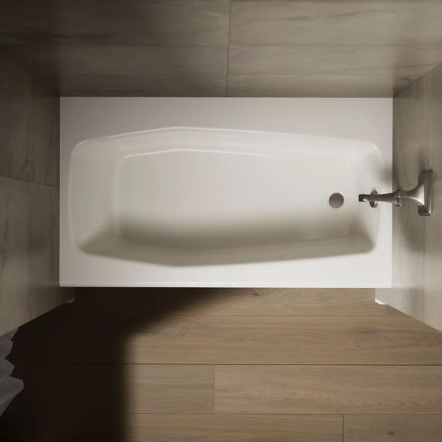 Kohler® Villager® Biscuit 60" x 34.25" Alcove Bath-2