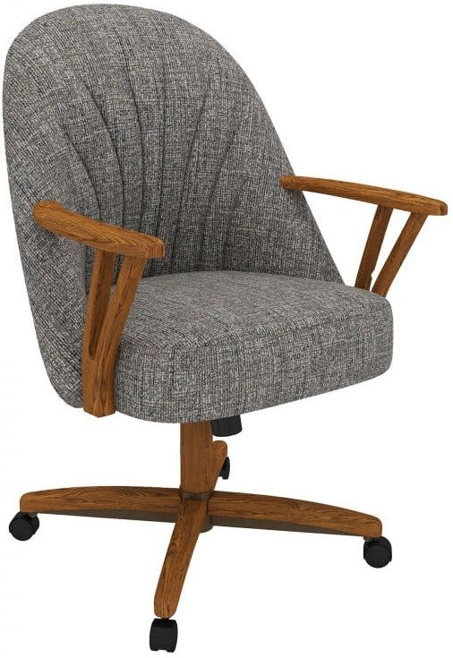 Chromcraft™ Customizable Bailey Dining Chair with Wide Wood Caps-0