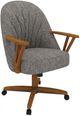 Chromcraft™ Customizable Bailey Dining Chair with Wide Wood Caps-0